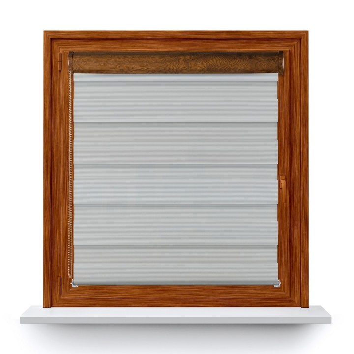 Roleta w kasecie PCV Dzień Noc Przyciemniająca Bahama XXIII z prowadnicą Szara Bh2308