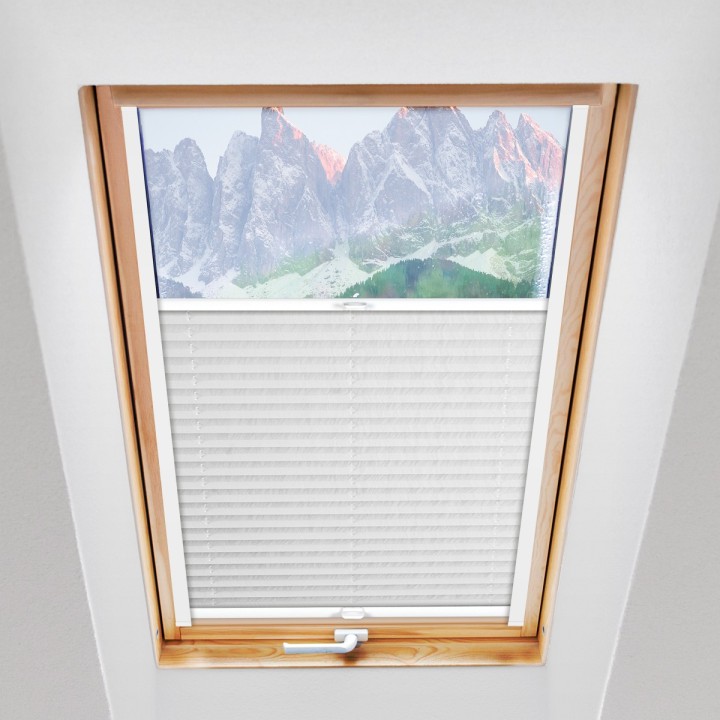 Plisa dachowa Z nadrukiem Biała 2001