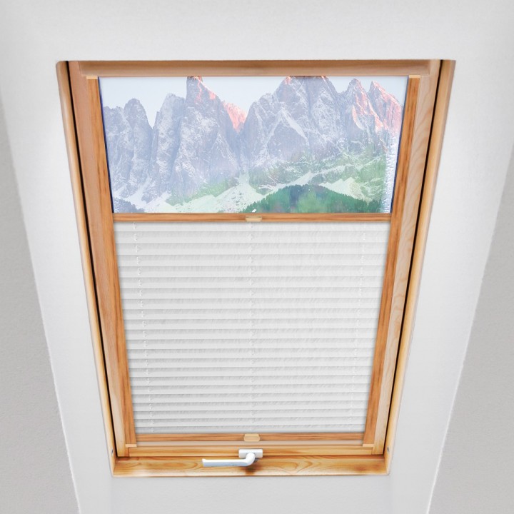 Plisa dachowa Z nadrukiem Biała 2001