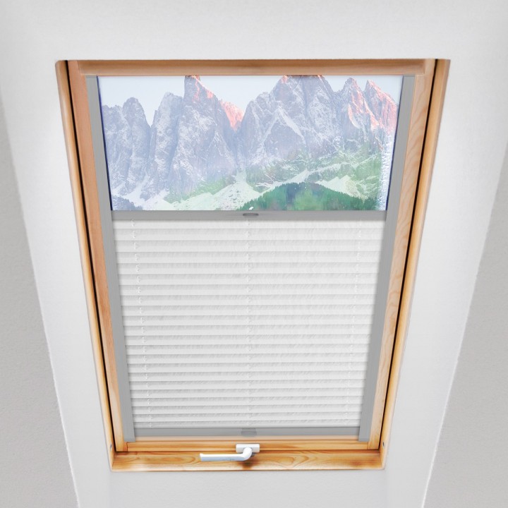 Plisa dachowa Z nadrukiem Biała 2001