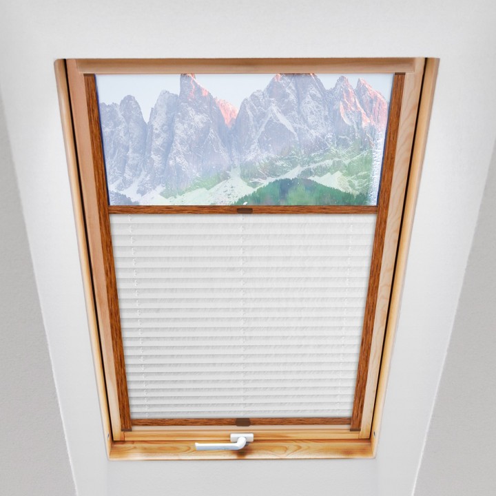 Plisa dachowa Z nadrukiem Biała 2001