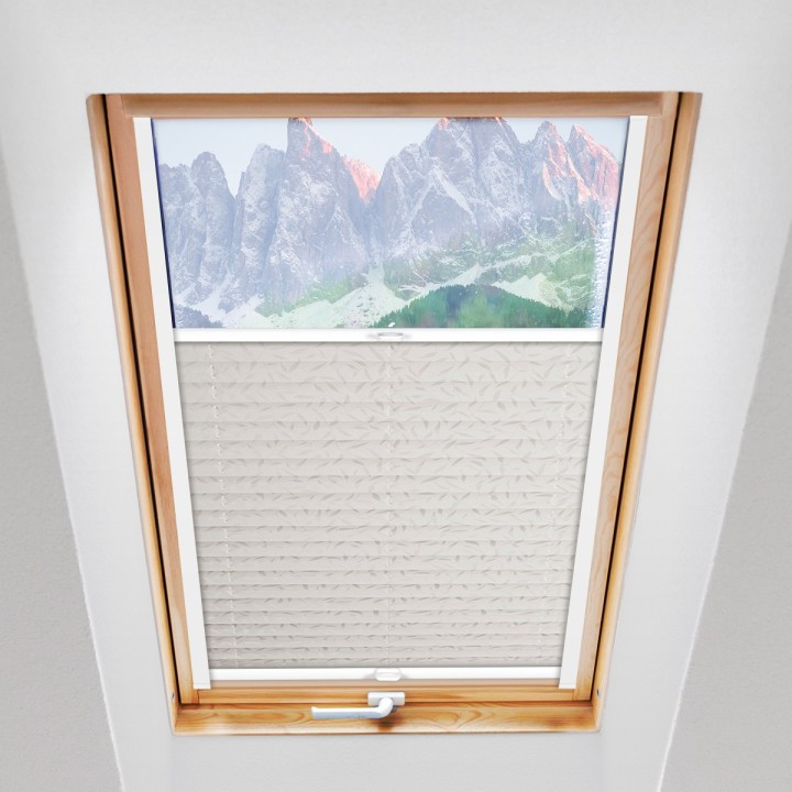 Plisa dachowa Z nadrukiem Biała 1001