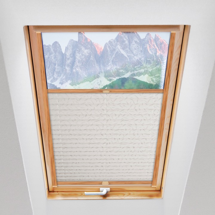 Plisa dachowa Z nadrukiem Biała 1001