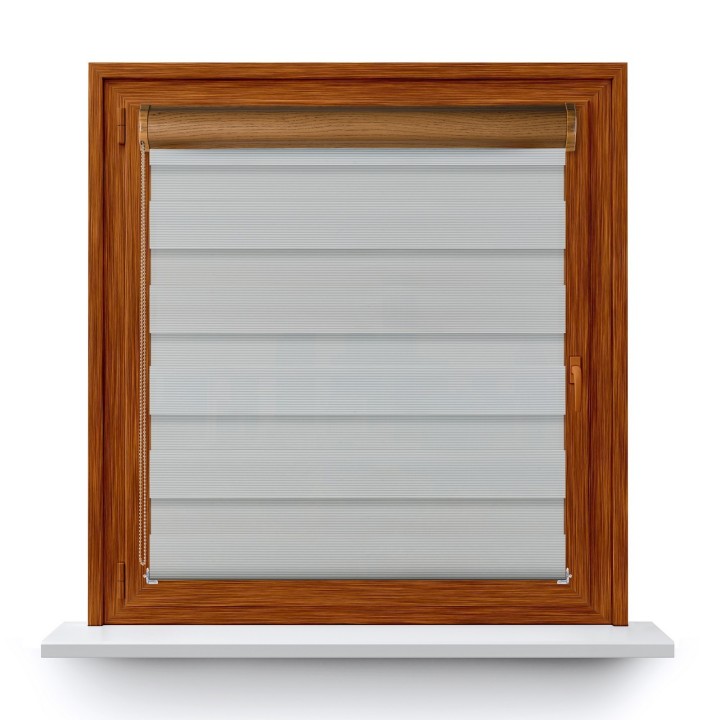 Roleta w kasecie PCV Dzień Noc Przyciemniająca Bahama XXIII z prowadnicą Szara Bh2308