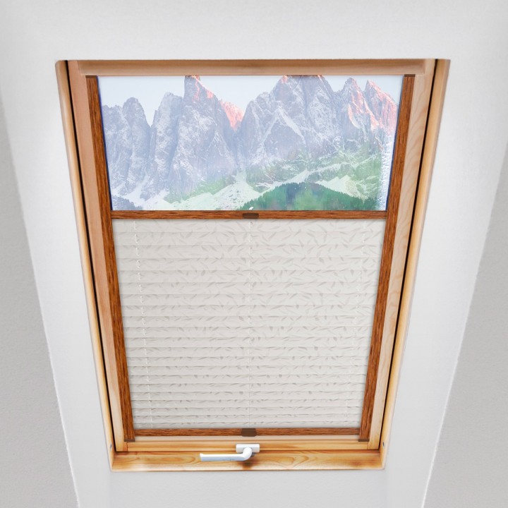 Plisa dachowa Z nadrukiem Biała 1001