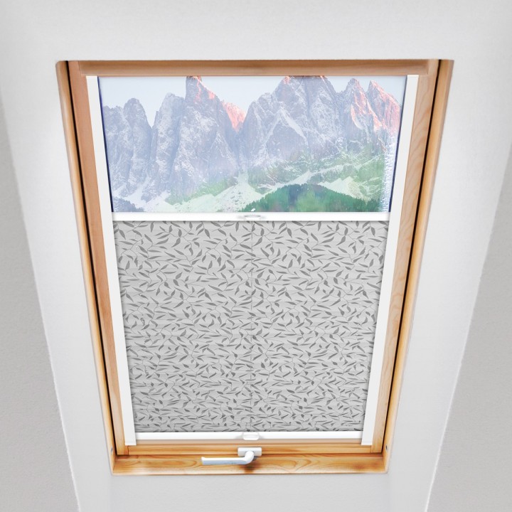 Plisa dachowa Z nadrukiem Szara 1002