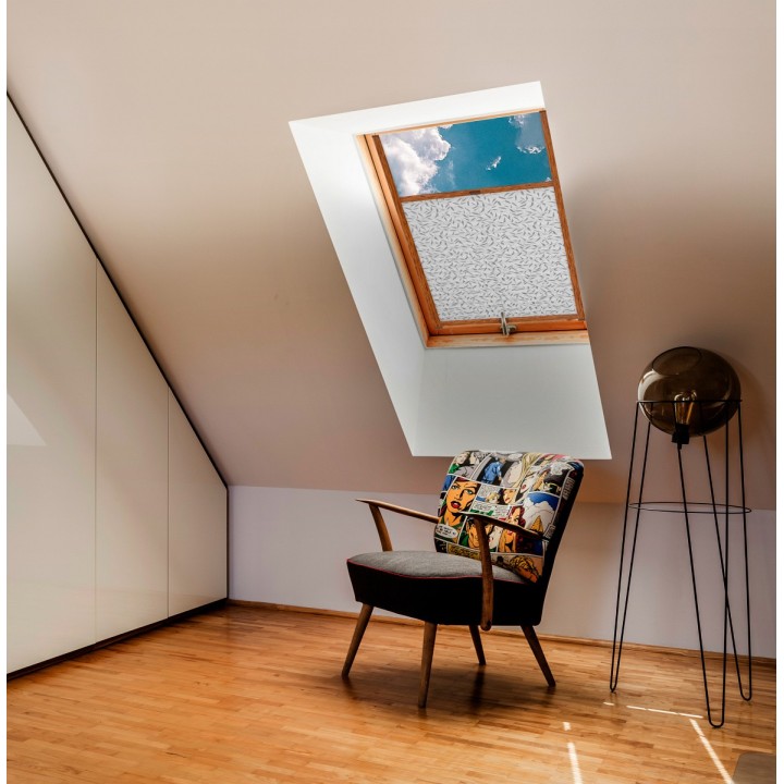 Plisa dachowa Z nadrukiem Szara 1002