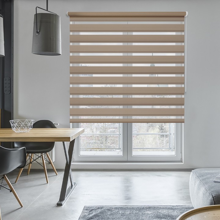 Roleta wolnowisząca Dzień Noc Zaciemniająca Margaret Beżowa Mrg 3