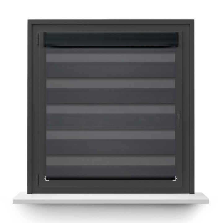 Roleta w kasecie aluminium Dzień Noc Zaciemniająca Margaret Ciemnoszara Mrg 6