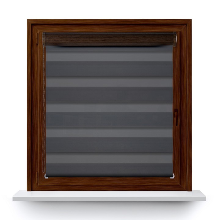 Roleta w kasecie aluminium Dzień Noc Zaciemniająca Margaret Ciemnoszara Mrg 6