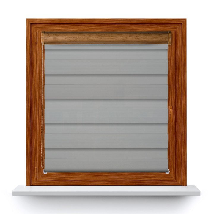 Roleta w kasecie aluminium Dzień Noc Zaciemniająca Margaret Jasnoszara Mrg 7