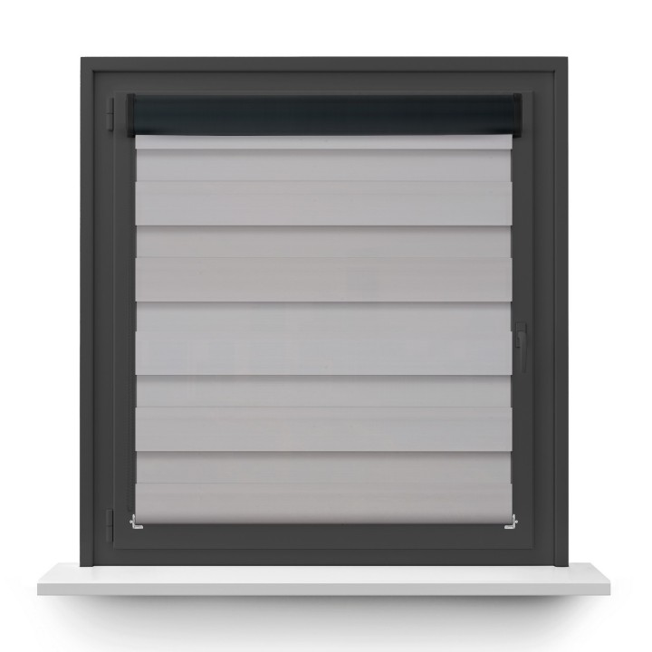 Roleta w kasecie aluminium Dzień Noc Zaciemniająca Margaret Szara Mrg 4