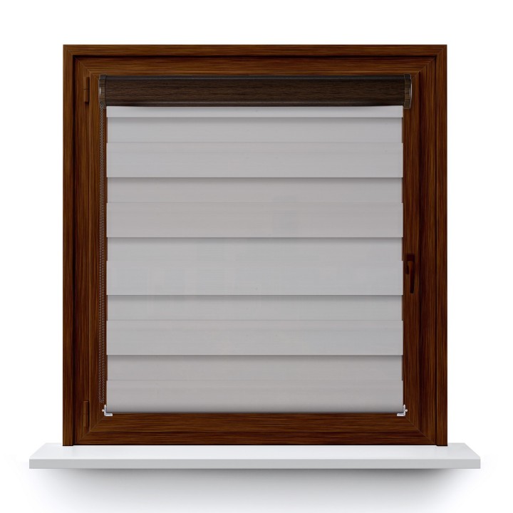 Roleta w kasecie aluminium Dzień Noc Zaciemniająca Margaret Szara Mrg 4