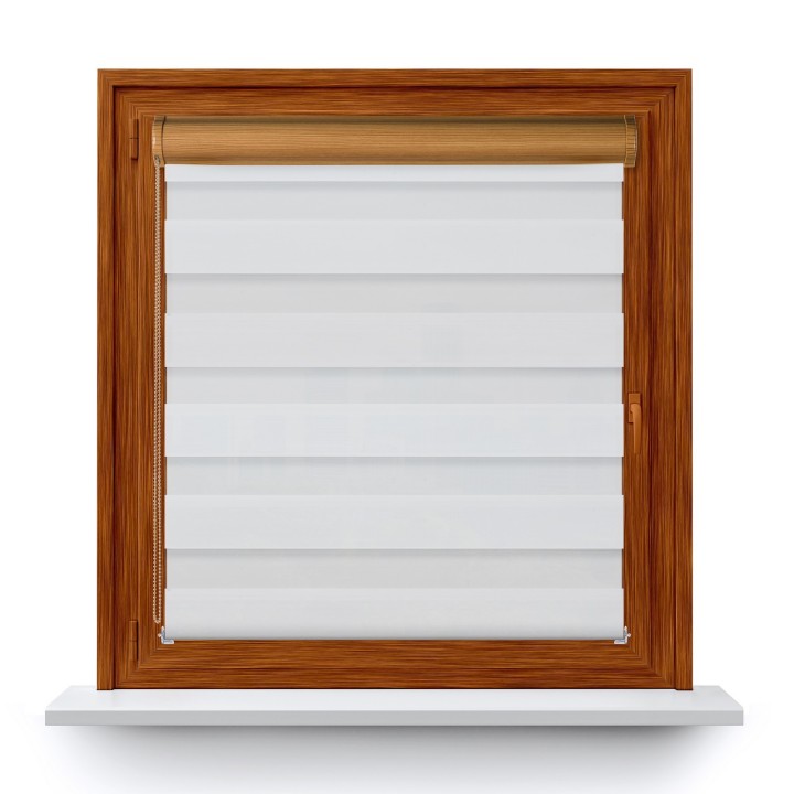 Roleta w kasecie PCV Dzień Noc Zaciemniająca Margaret bez prowadnic Biała Mrg 1