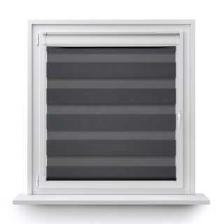 Roleta w kasecie PCV Dzień Noc Zaciemniająca Margaret bez prowadnic Ciemnoszara Mrg 6