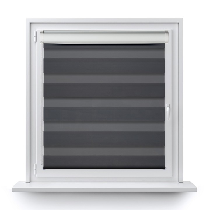 Roleta w kasecie PCV Dzień Noc Zaciemniająca Margaret bez prowadnic Ciemnoszara Mrg 6