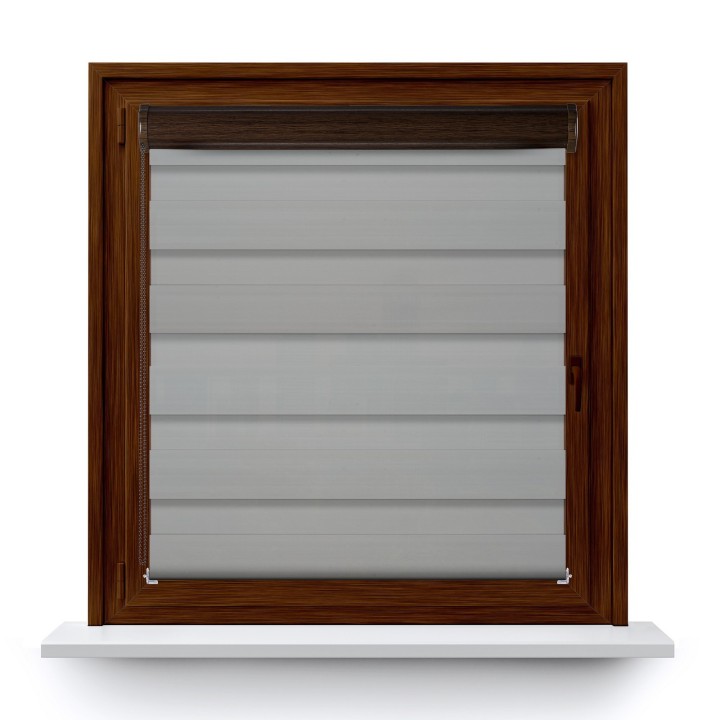 Roleta w kasecie PCV Dzień Noc Zaciemniająca Margaret bez prowadnic Jasnoszara Mrg 7