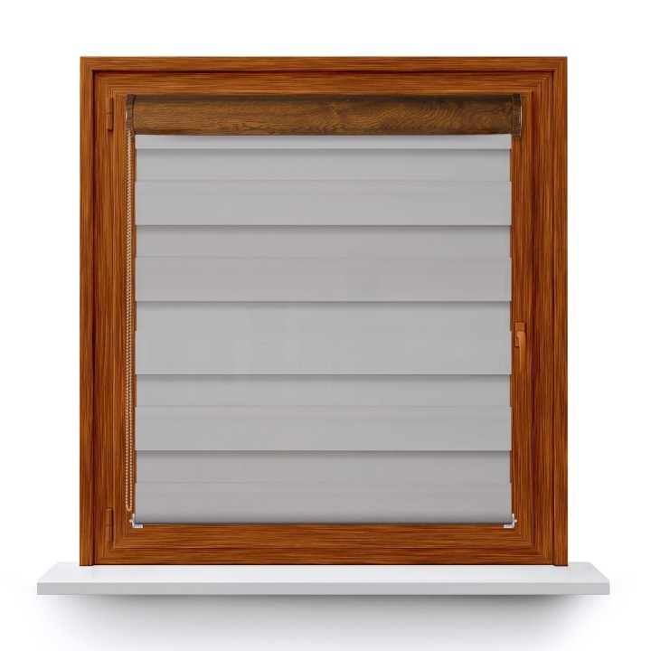 Roleta w kasecie PCV Dzień Noc Zaciemniająca Margaret bez prowadnic Szara Mrg 4