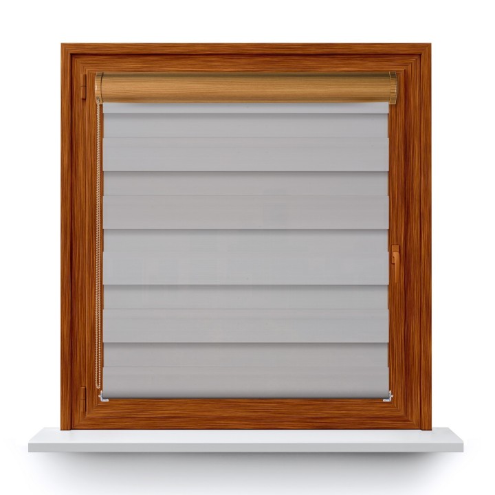 Roleta w kasecie PCV Dzień Noc Zaciemniająca Margaret bez prowadnic Szara Mrg 4