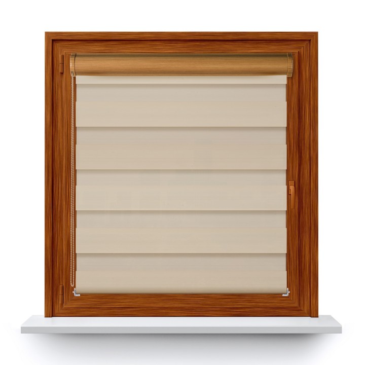 Roleta w kasecie aluminium Dzień Noc Zaciemniająca Margaret Beżowa Mrg 2