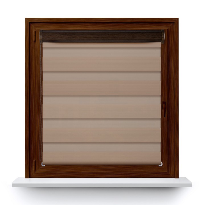 Roleta w kasecie aluminium Dzień Noc Zaciemniająca Margaret Beżowa Mrg 3