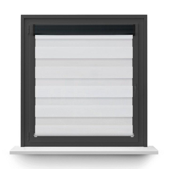 Roleta w kasecie aluminium Dzień Noc Zaciemniająca Margaret Biała Mrg 1