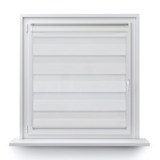 Roleta w kasecie aluminium Dzień Noc Zaciemniająca Margaret Biała Mrg 1