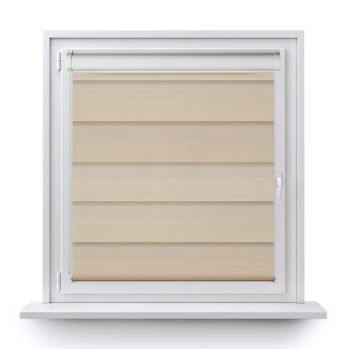 Roleta w kasecie PCV Dzień Noc Zaciemniająca Margaret bez prowadnic Beżowa Mrg 2