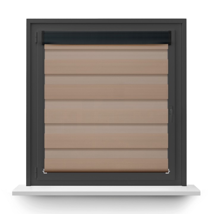 Roleta w kasecie PCV Dzień Noc Zaciemniająca Margaret bez prowadnic Beżowa Mrg 3