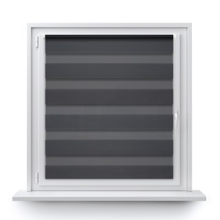 Roleta Mini Dzień Noc Zaciemniająca Margaret Ciemnoszara Mrg 6