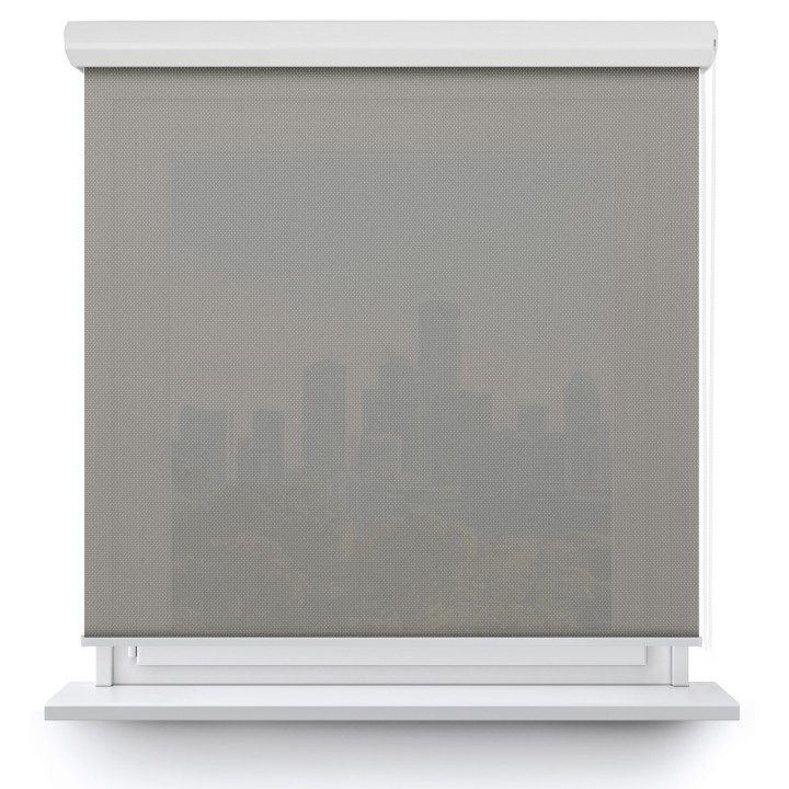 Roleta w kasecie aluminium Gładka Przyciemniająca Royal Popielata 815