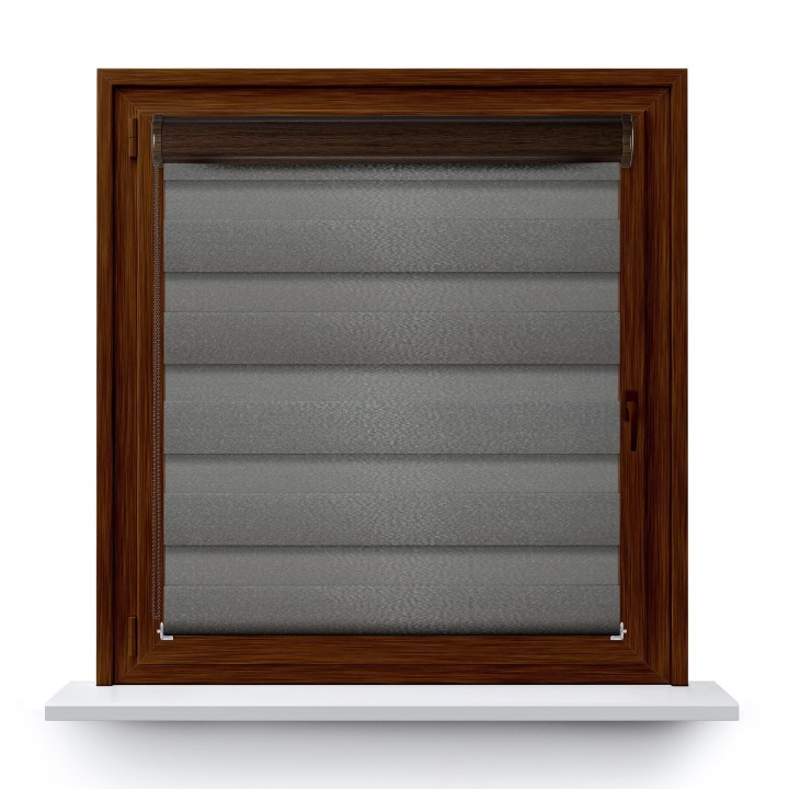 Roleta w kasecie PCV Dzień Noc Przyciemniająca Glossy Elegance bez prowadnic Ciemnoszara 15988