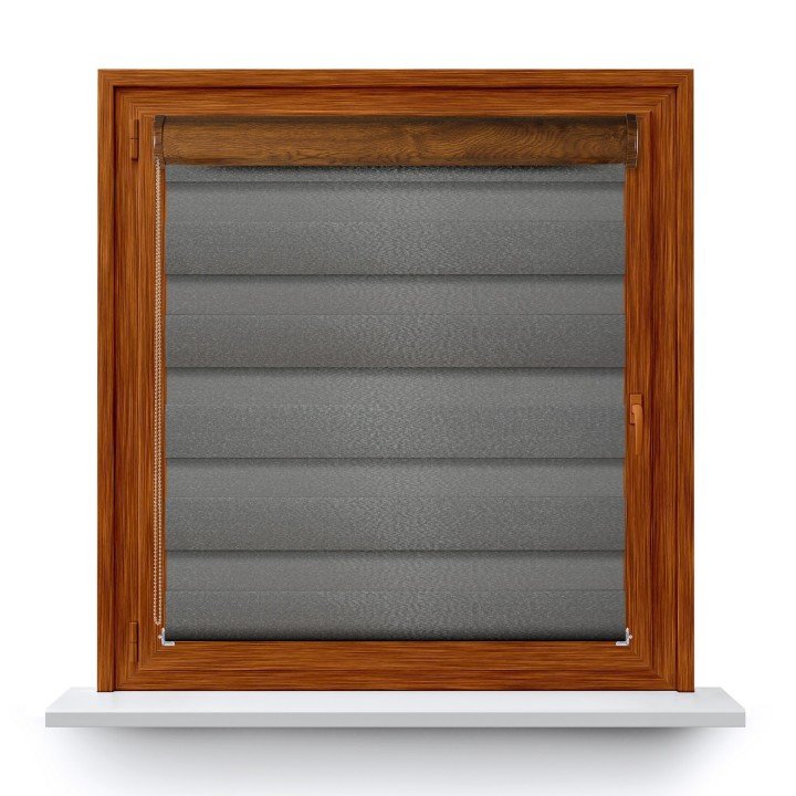 Roleta w kasecie PCV Dzień Noc Przyciemniająca Glossy Elegance bez prowadnic Ciemnoszara 15988