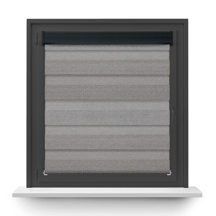 Roleta w kasecie PCV Dzień Noc Przyciemniająca Essential z prowadnicą Czarna 1707