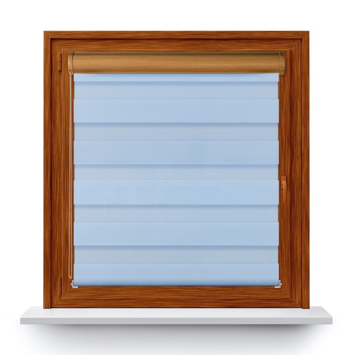 Roleta w kasecie PCV Dzień Noc Przyciemniająca Bahama XXIII bez prowadnic Niebieska Bh2307