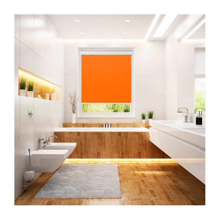 Roleta w kasecie PCV Gładka Przyciemniająca Gładka bez prowadnic Pomarańczowa 1865