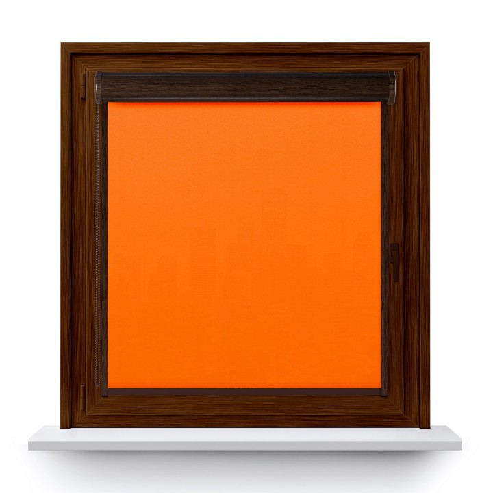 Roleta w kasecie PCV Gładka Przyciemniająca Gładka bez prowadnic Pomarańczowa 1865