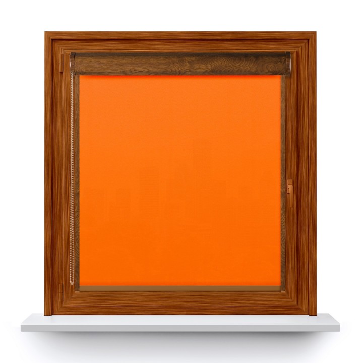Roleta w kasecie PCV Gładka Przyciemniająca Gładka bez prowadnic Pomarańczowa 1865
