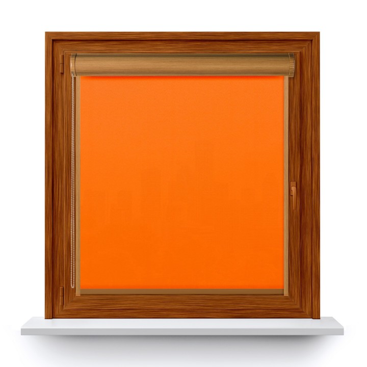 Roleta w kasecie PCV Gładka Przyciemniająca Gładka bez prowadnic Pomarańczowa 1865