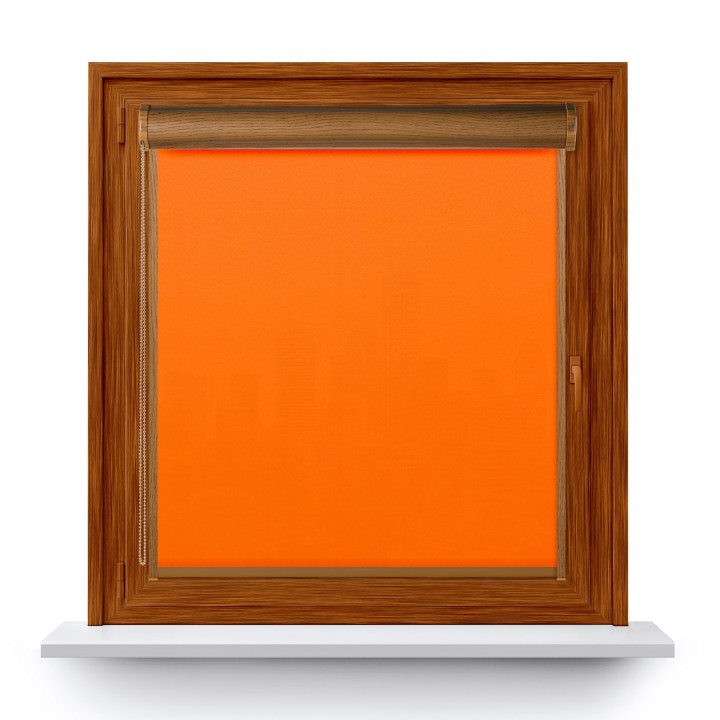 Roleta w kasecie PCV Gładka Przyciemniająca Gładka bez prowadnic Pomarańczowa 1865