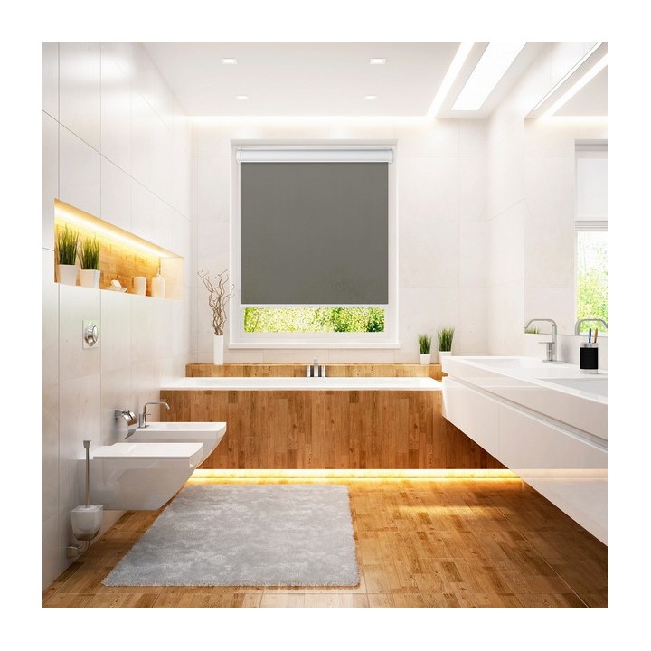 Roleta w kasecie PCV Gładka Przyciemniająca Gładka bez prowadnic Szara 527