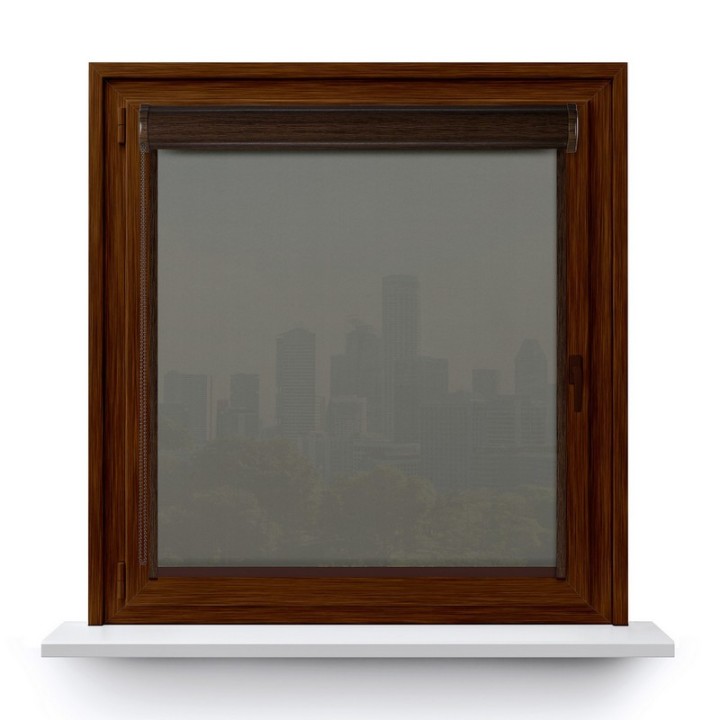 Roleta w kasecie PCV Gładka Przyciemniająca Gładka bez prowadnic Szara 527