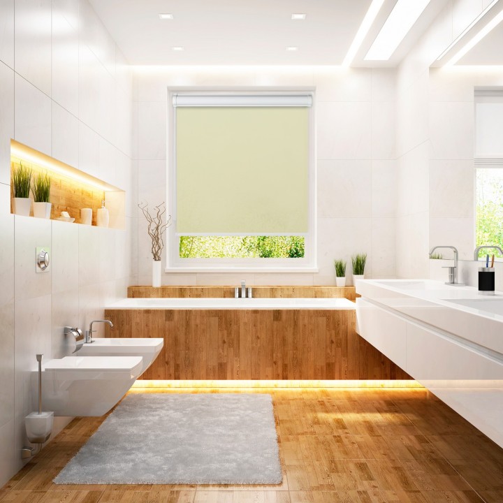 Roleta w kasecie PCV Gładka Przyciemniająca Gładka bez prowadnic Kremowa 531