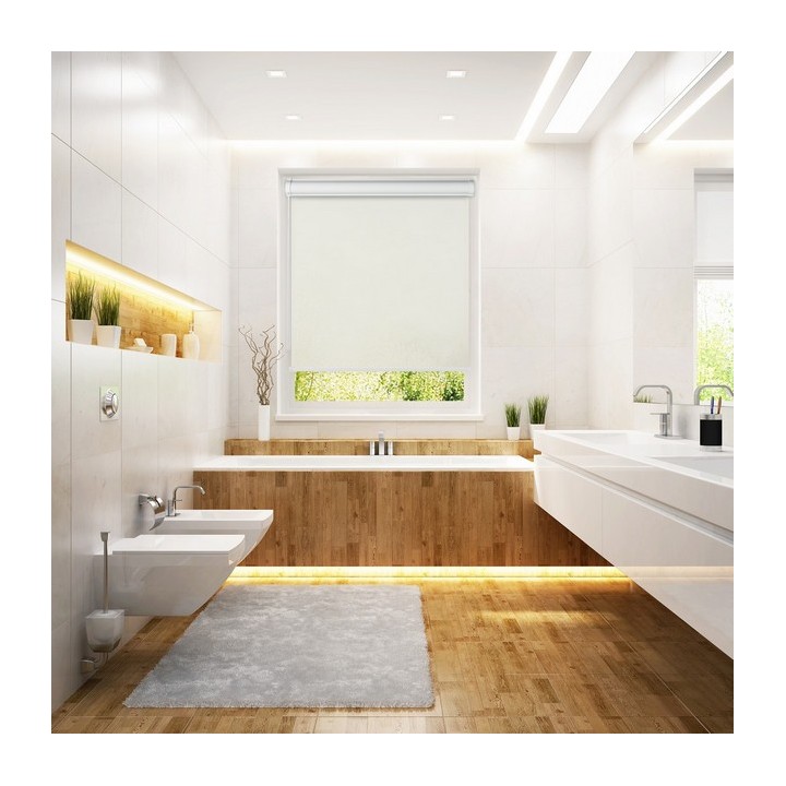 Roleta w kasecie PCV Gładka Przyciemniająca Gładka z prowadnicą Ecru 2079