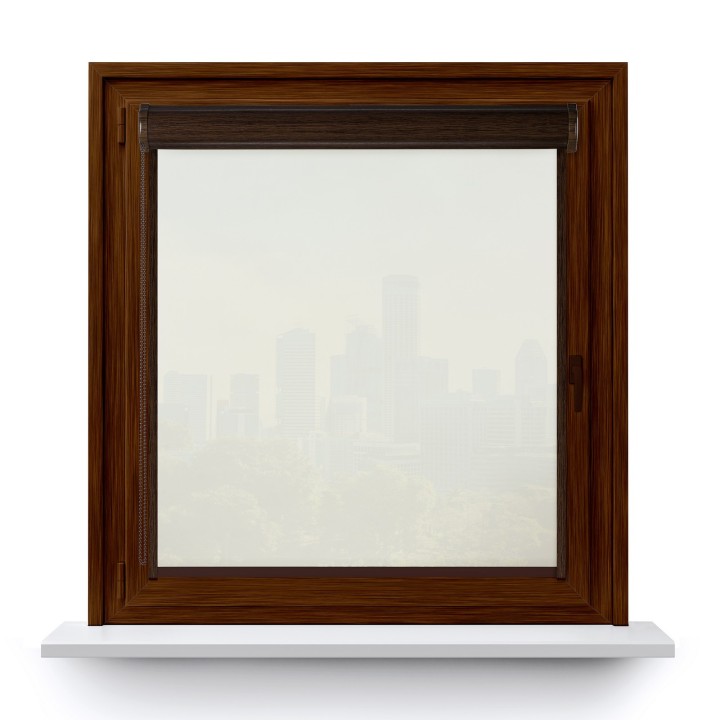 Roleta w kasecie PCV Gładka Przyciemniająca Gładka z prowadnicą Ecru 2079