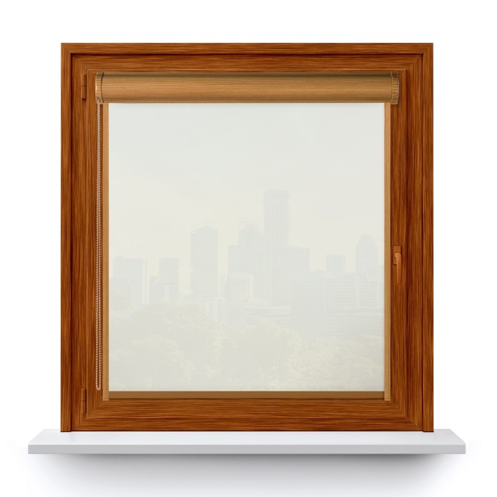 Roleta w kasecie PCV Gładka Przyciemniająca Gładka z prowadnicą Ecru 2079