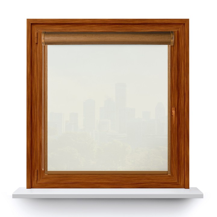 Roleta w kasecie PCV Gładka Przyciemniająca Gładka z prowadnicą Ecru 2079