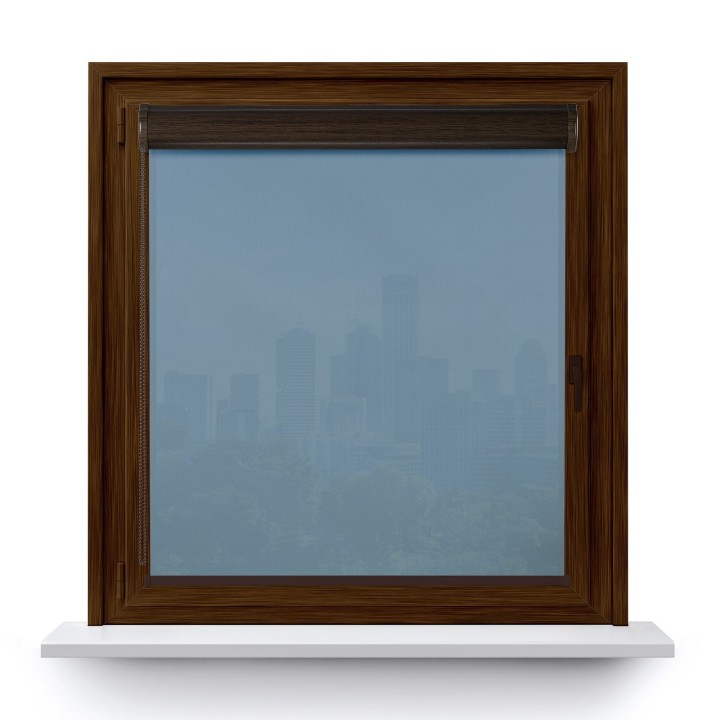 Roleta w kasecie PCV Gładka Przyciemniająca Gładka z prowadnicą Niebieska 510