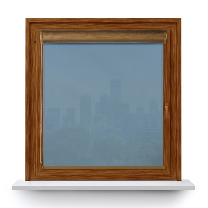 Roleta w kasecie PCV Gładka Przyciemniająca Gładka z prowadnicą Niebieska 510