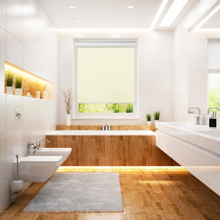 Roleta w kasecie PCV Gładka Przyciemniająca Gładka bez prowadnic Ecru Gl02